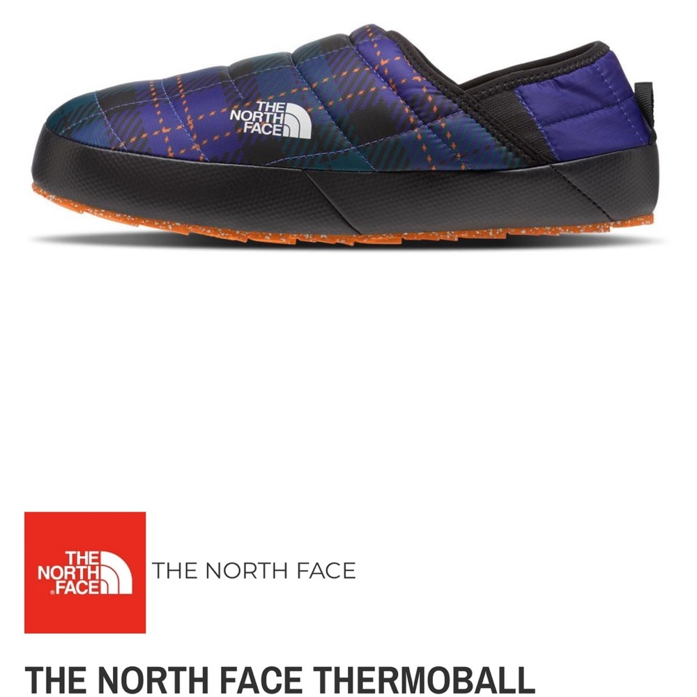 North Face Women's Thermo Ball Traction Mule V Slipper Size 9 plaid